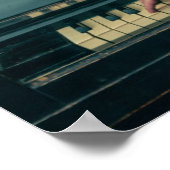 Retro man pianospelen en roken poster (Hoek)