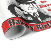 Retro Man Pointing Ik wil je een fijne verjaardag Cadeaupapier (Rol Hoek)