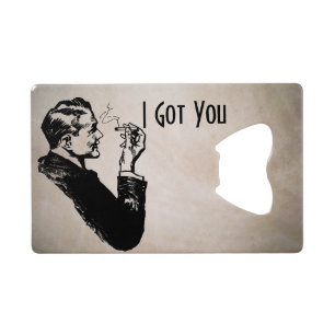 Retro Man Roking Creditcard Bottle Open Kredietkaart Flessenopener