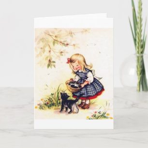 Retro Mand van de Kaart van de Nota van Katjes