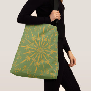 Retro Mandala Avocado Crossbody Bag (2 Sizes) Tas