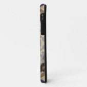 Retro Mandala Bloem Blauw Tan en Bruin Case-Mate iPhone Case (Achterkant/links)