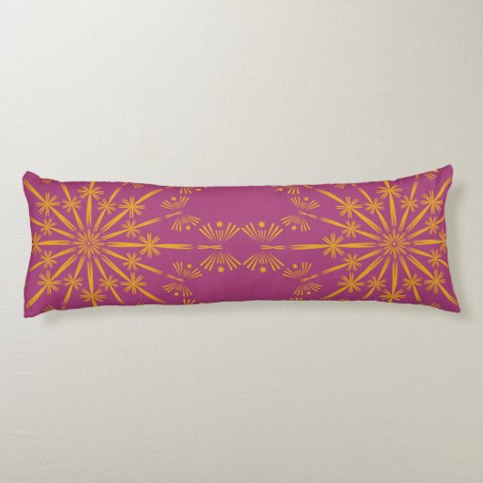 Retro Mandala Boysenberry Body Pillow Lichaamskussen (Achterkant)