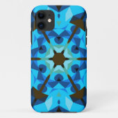Retro Mandala Flower Blue en Oranje Case-Mate iPhone Case (Achterkant)
