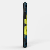 Retro Mandala Flower Yellow en Blue Case-Mate iPhone Case (Achterkant/rechts)