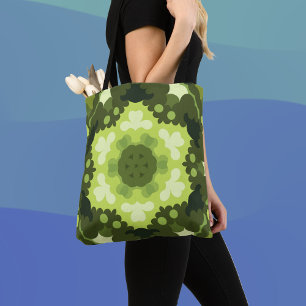 Retro Mandala Green Draagtas
