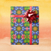 Retro Mandala Groen Blauw en Roze Cadeaupapier