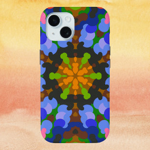 Retro Mandala Groen Blauw en Roze
