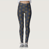 Retro Mandala Midnight Leggings (Devant)