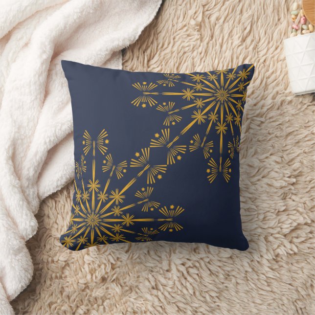 Retro Mandala Midnight Sierkussen (Deken)