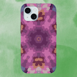 Retro Mandala Paarse Roze en Sinaasappel