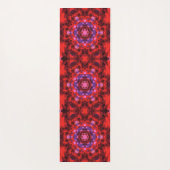 Retro Mandala rood en Paarse Yogamat (Achterkant)