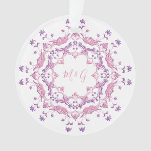 Rétro mandala rose romantique