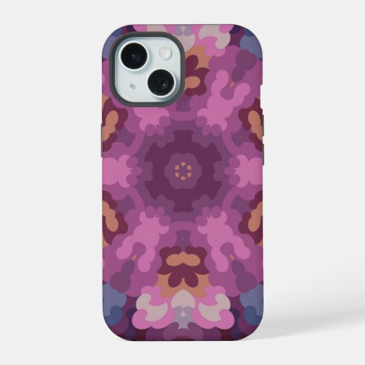Rétro Mandala violet rose et orange (Verso)