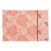 Retro Maneki Neko Japans Waving Lucky Cat Koi Kussensloop (Achterkant-Rechts)