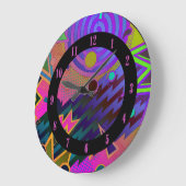 Retro Mania 80's Abstracte wandklok Grote Klok (Hoek)
