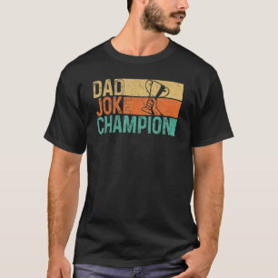 Retro Mannen Papa Joke Kampioen Vaderdag T-shirt