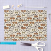 Retro Mannenpatroon Tissuepapier (Craft)