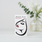 Retro Maquillage artiste design carte de visite (Debout devant)