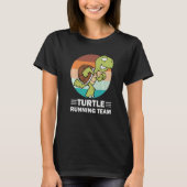 Retro  Marathoner Marathon Runner Turtle Running T T-shirt (Voorkant)