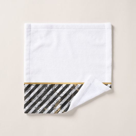 RETRO MARBLE STRIPE WHITROOM BATHROOM TOWEL SET BAD HANDDOEK (Wasdoekje)