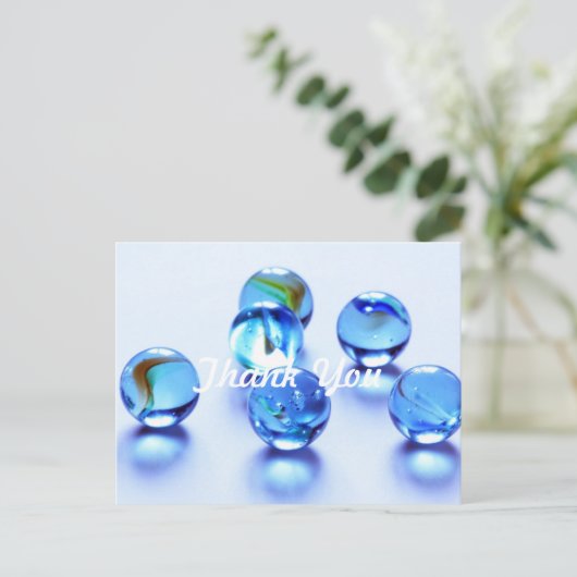 Retro Marbles Bedankt Briefkaart (Staand voorkant)