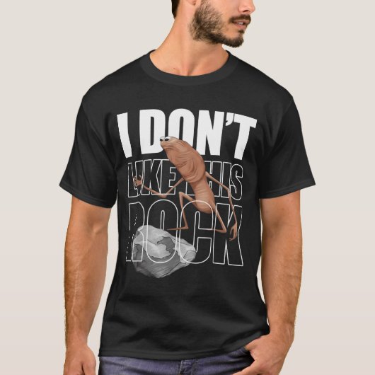 Retro Marcus The Worm I Don't Like This Rock  T-shirt (Voorkant)