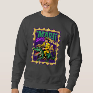 Retro Mardi Gras Funny Trump Mardi Gras 2025 Trui