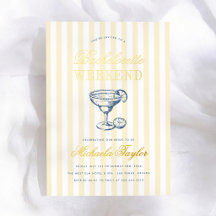 Retro Margarita Preppy Gouden Bruidsmeisjes Weeken