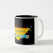 Retro Marié Dans Fabrique Las Vegas Deux Tone Mug (Devant droit)