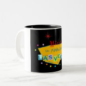 Retro Marié Dans Fabrique Las Vegas Deux Tone Mug (Devant gauche)