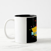 Retro Marié Dans Fabrique Las Vegas Deux Tone Mug (Gauche)