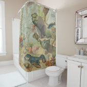 Retro mariene biologie oceaanvis douchegordijn (In situ)