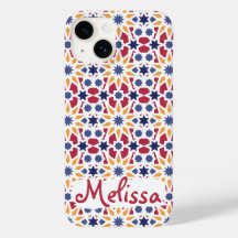 Retro Marokkaanse Zellije Patroon met Naam