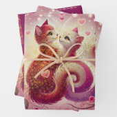 Retro Maroon Cat - Inpakpapier Vel (In situ)