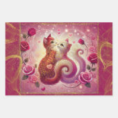 Retro Maroon Cat - Inpakpapier Vel (Voorkant)