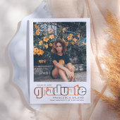 Retro | Maroon Graduate 2023 Faire-part photo