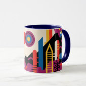 Retro Mars Historic Sites vakantion poster Mok (Voorkant rechts)