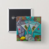 Retro Martini Button (Voorkant /achterkant)