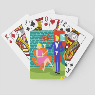 Retro Martini Couple-speelkaarten Speelkaarten