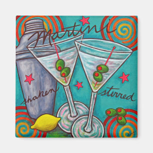 Retro Martini Magnet Magneet