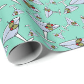 Retro Martini met olijven  atomic Cadeaupapier (Rol Hoek)