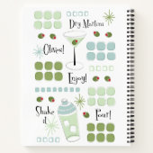 Retro Martini Mid-Century Modern Notitieboek (Achterkant)