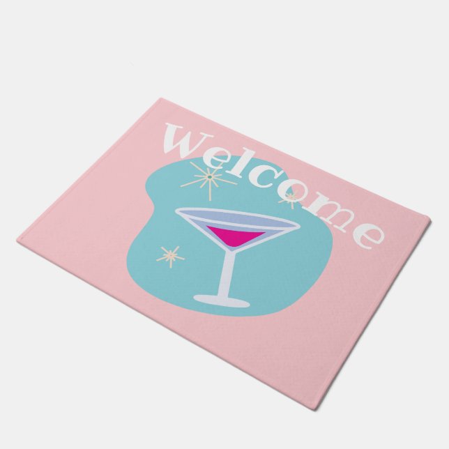 Retro Martini Welcome Mat (Schuin)