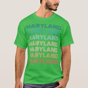 Retro Maryland -Amerikaanse staten T-shirt