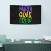 Retro Masquerade Mardi Gras Crew Beads Parade Spandoek (Beurs)
