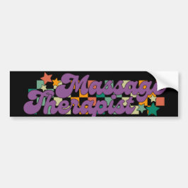 Retro Massage Therapist Bumpersticker