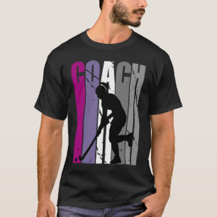 Retro Master Hockey Instructeur Vrouwelijke Coach  T-shirt