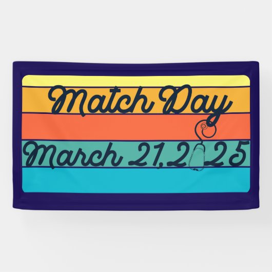 Retro Match Day 2025 viering residency Spandoek (Horizontaal)