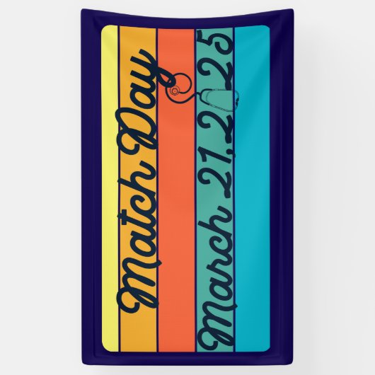 Retro Match Day 2025 viering residency Spandoek (Verticaal)